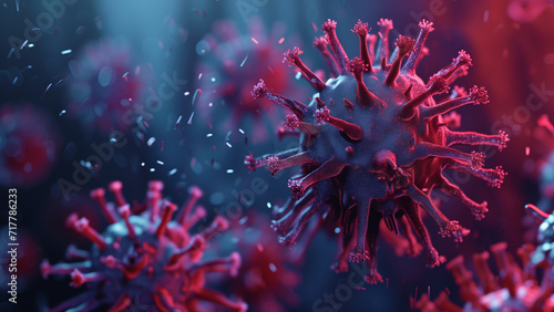 Invisible Threat: A Detailed Image of a Virus