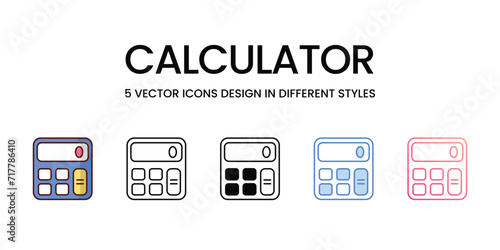 Calculator icons set vector illustration. vector stock,