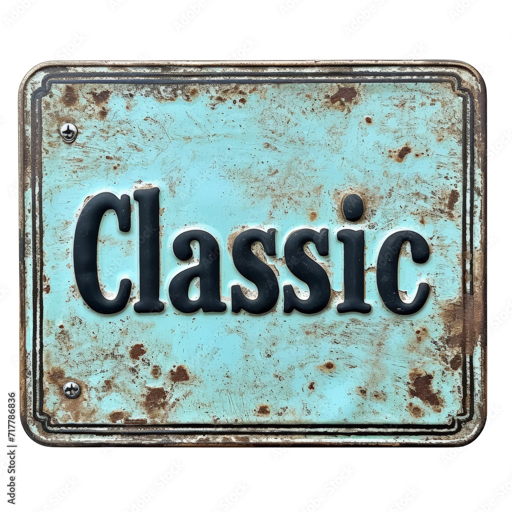 Copper Sign with Patina Isolated on Transparent or White Background, PNG Copper Sign with Patina Isolated on Transparent or White Background, PNG