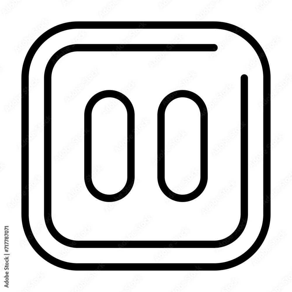 Pause Sqaure Vector Icon Pause Sqaure Vector Icon