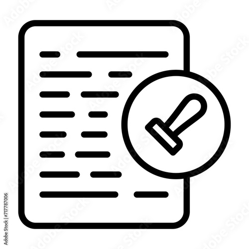 Document Permissions Vector Icon