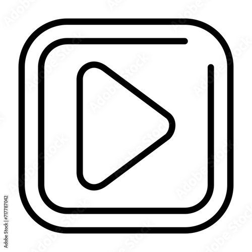 Play Sqaure Vector Icon