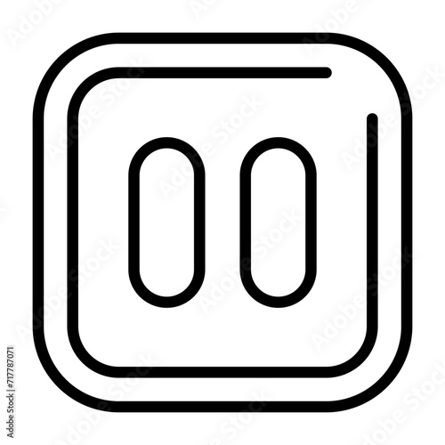 Pause Sqaure Vector Icon