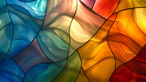 Kaleidoscope of Light: A Stained Glass Wallpaper
