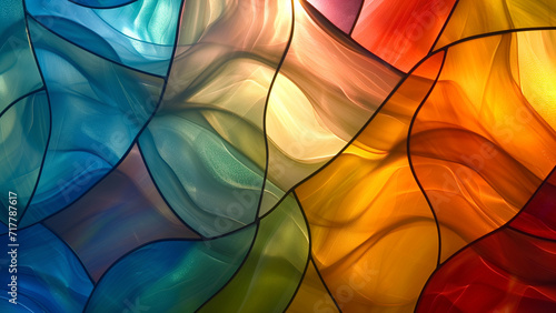 Kaleidoscope of Light: A Stained Glass Wallpaper photo