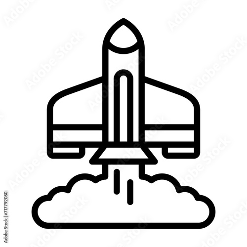 Rocket Launch Vector Icon