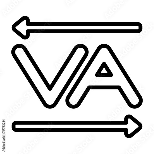 Kerning Vector Icon