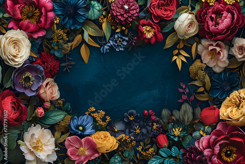 Art Deco Floral Border © Articre8ing