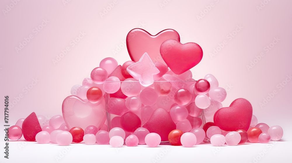 Modern Minimalist Love Candy Artistry Background Ai Generative