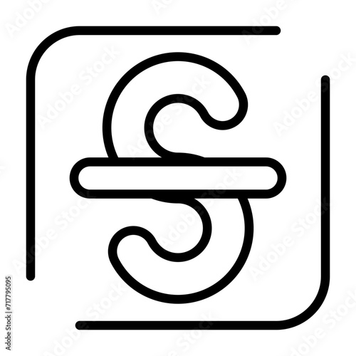 Strikethrough Vector Icon