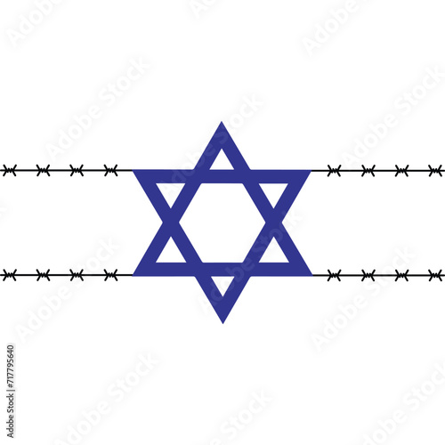 International Holocaust Remembrance Day vector. Star of David . January 27. Important day