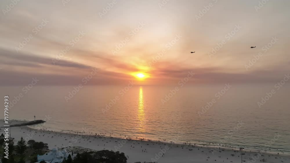 City Beach Sunset helicopters australia 4k City Beach Sunset helicopters australia 4k