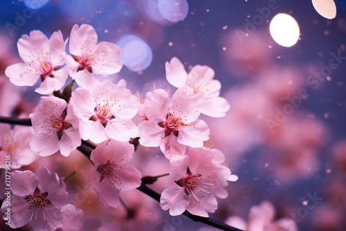 Celestial Cherry Blossoms: Combine cherry blossoms with a celestial background.