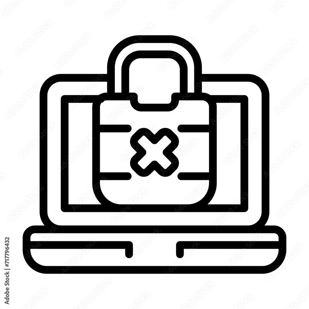 Fototapeta premium Laptop Vector Icon