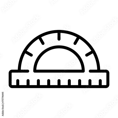 Protractor Vector Icon