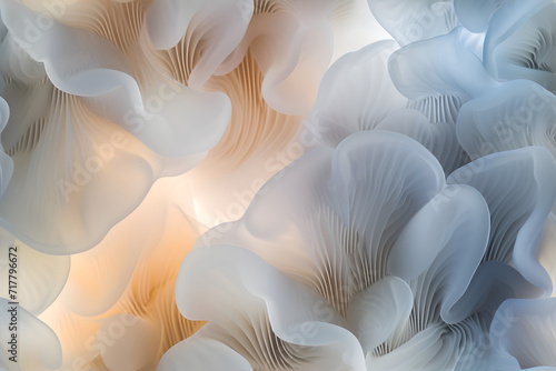 Fungi luminogram, beautiful texture, pastel colors. Seamless pattern. for textile, prints, wallpaper.