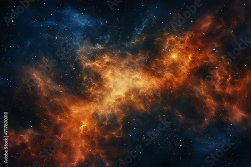 Nebula in deep space with stars. Abstract cosmos background Generative AI