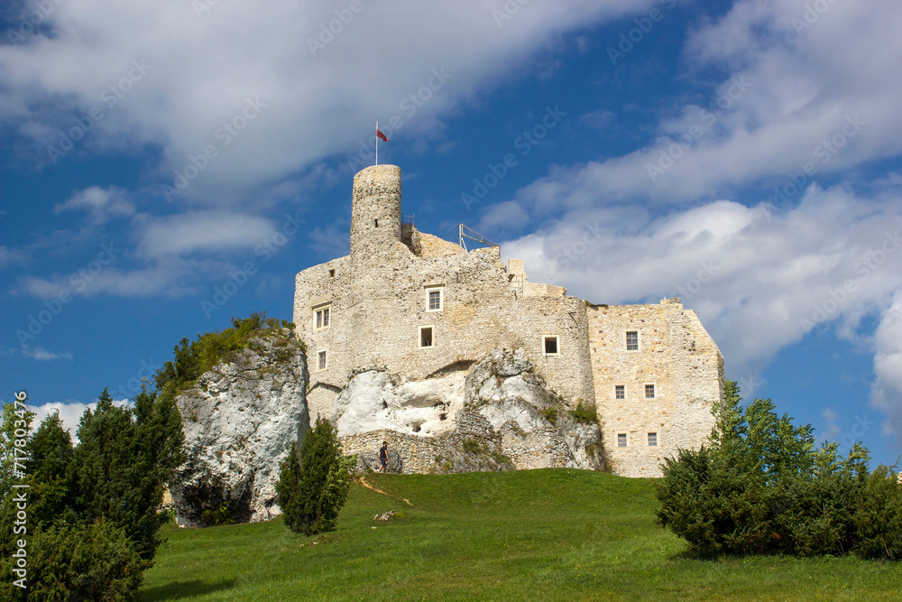 Ruins of medieval castle Mirow - Eagle's Nest Trail in Bobolice in Poland Ruins of medieval castle Mirow - Eagle's Nest Trail in Bobolice in Poland