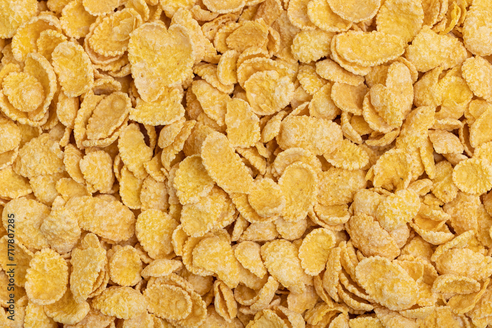 Cornflakes are layered as a background Cornflakes are layered as a background
