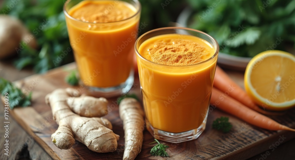 fresh carrot juice with ginger and lemon fresh carrot juice with ginger and lemon