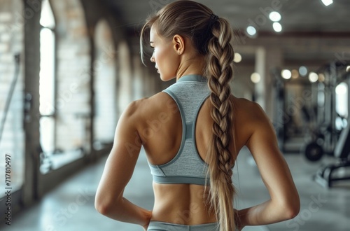 female gym gym pose in a gym,