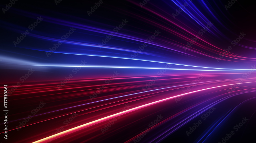 Dynamic Neon Light Streaks on Dark Background Dynamic Neon Light Streaks on Dark Background