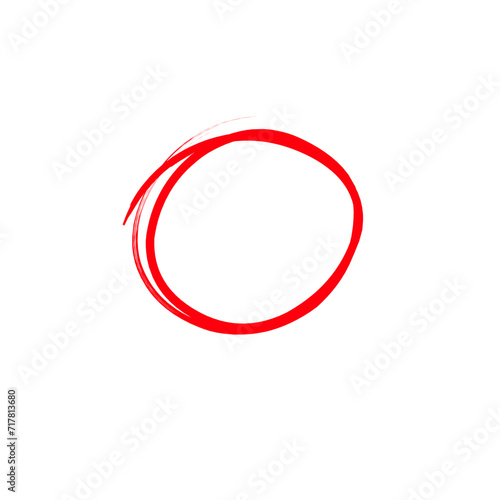 Hand drawn circle sketch frame