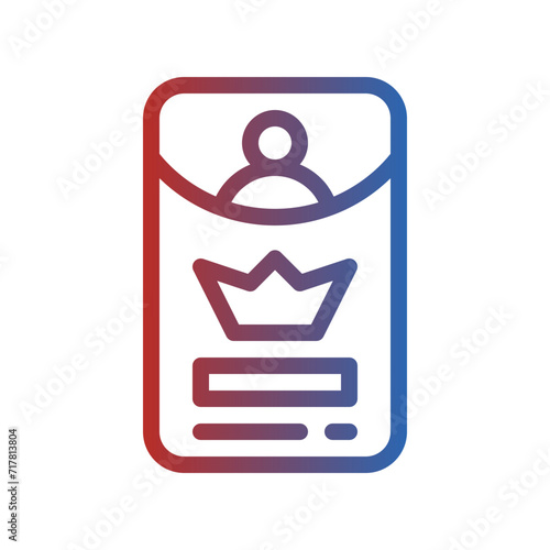 id card gradient icon