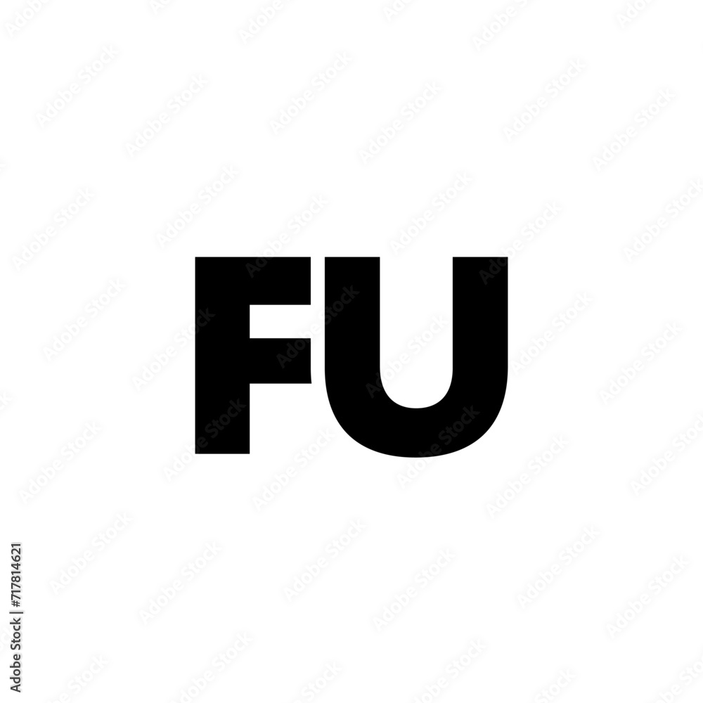 Letter F and U, FU logo design template. Minimal monogram initial based logotype. Letter F and U, FU logo design template. Minimal monogram initial based logotype.
