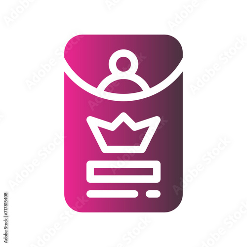 id card flat gradient icon