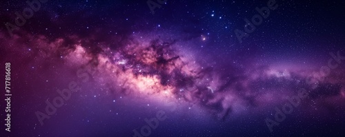 Panorama view universe space shot of milky way galaxy 