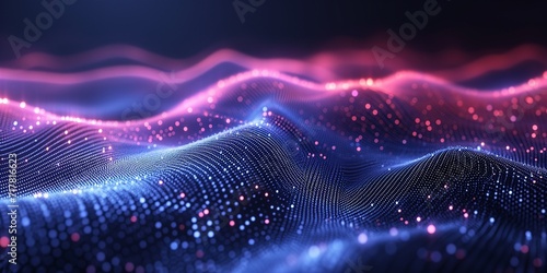 Digital wave , Abstract dynamic wave background photo