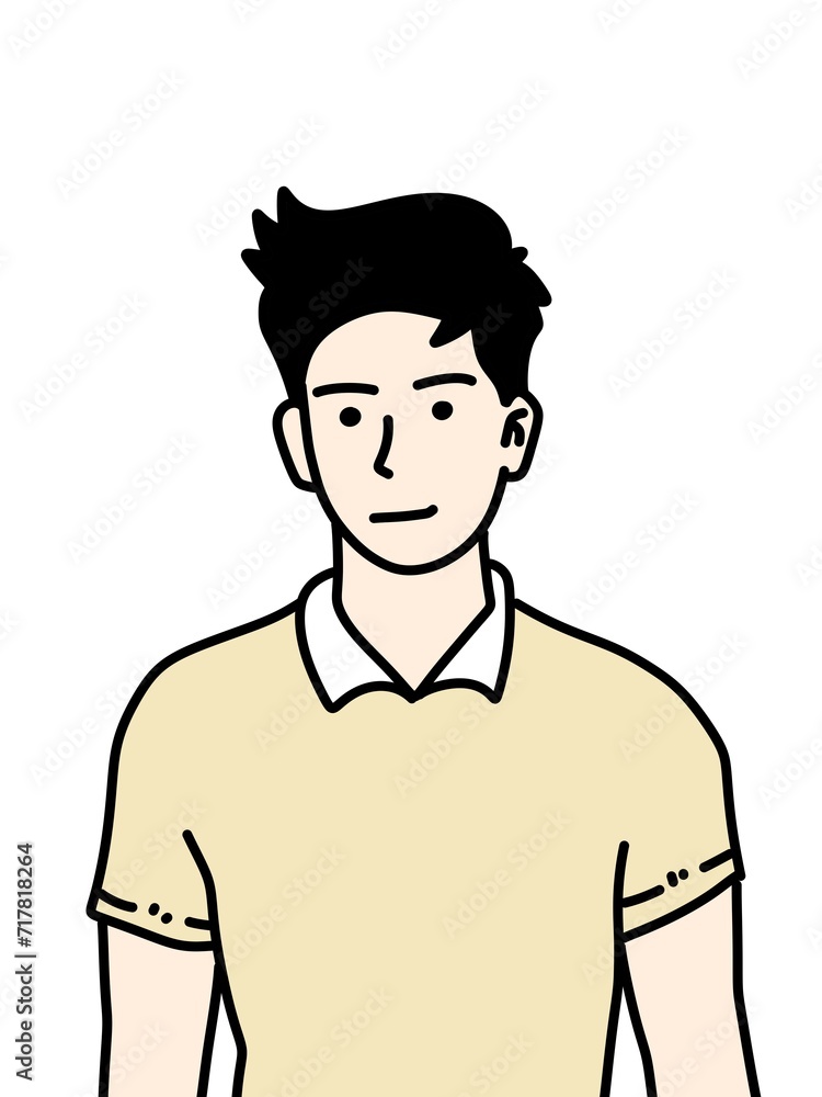 cartoon man standing over white background, colorful design. illustration cartoon man standing over white background, colorful design. illustration