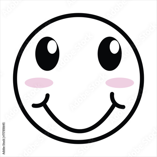 smiley face line icons set editable stroke different emotions feeling Smile Icon isolated on white background.