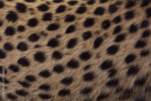 Closeup detail of spotted fur of a cheetah.