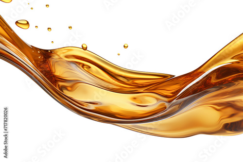 Close-up photo of oil, grease spreading, isolated white background ultra realistic