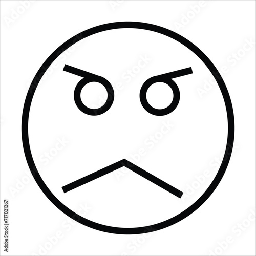 smiley face line icons set editable stroke different emotions feeling Smile Icon isolated on white background.