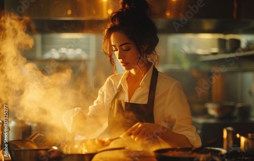 woman cooking background