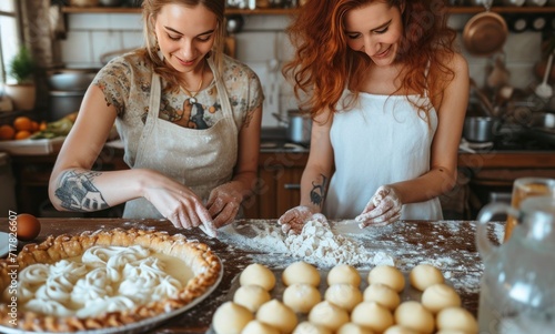 two women showing how to bake pie and baking soda