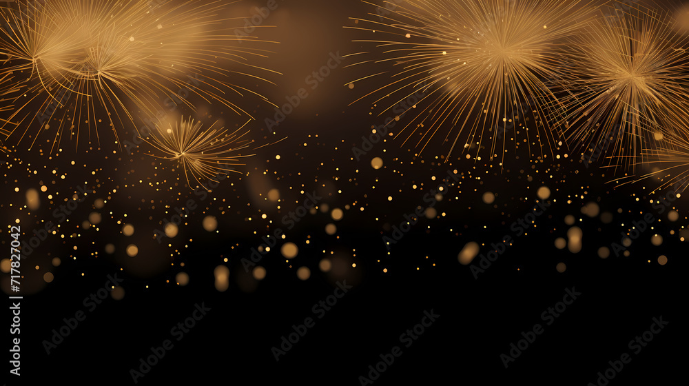 Fototapeta premium Beautiful fireworks background at night for holiday decoration