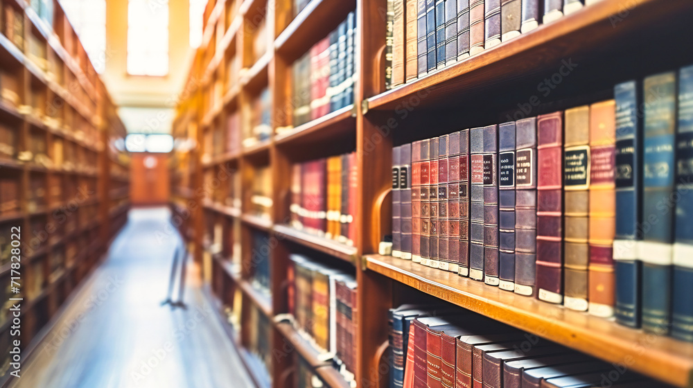Library Bookshelves: Collection of Literature and Knowledge in an Educational Setting, Symbolizing Wisdom Library Bookshelves: Collection of Literature and Knowledge in an Educational Setting, Symbolizing Wisdom