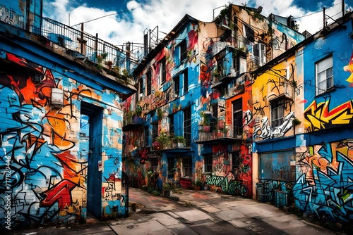 graffiti view in the street © Ateeq
