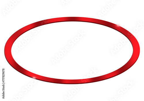 Shiny Red Halo Isolated on White