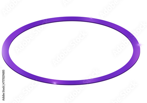 Shiny Purple Halo Isolated on White