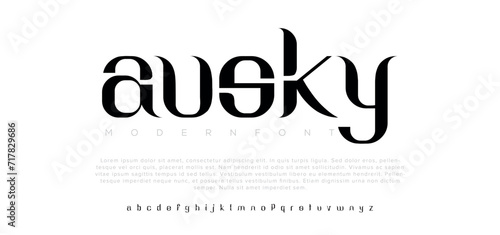 Ausky premium luxury elegant alphabet letters and numbers. Elegant wedding typography classic serif font decorative vintage retro. Creative vector