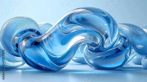 Beautiful background of fused flowing glass