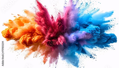 Colorful Explosion of Paint Powder: A Monthly Art Event Inspiration Generative AI photo