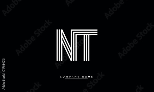 NT, TN, N, T Abstract Letters Logo Monogram