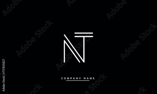 NT, TN, N, T Abstract Letters Logo Monogram