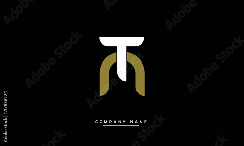 NT, TN, N, T Abstract Letters Logo Monogram